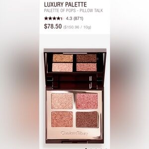 Charlotte Tilbury Pillow Talk Luxury Palette Of Pops-NWOB